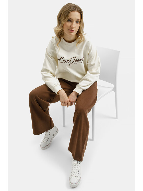 Cross Jeans Cross Jeans Spodnie dresowe 80161-025 Brązowy
