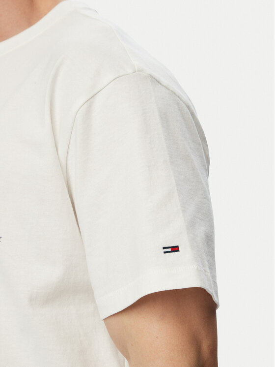 Tommy Jeans Tommy Jeans T-shirt Sailboat DM0DM23184 Bijela Regular Fit