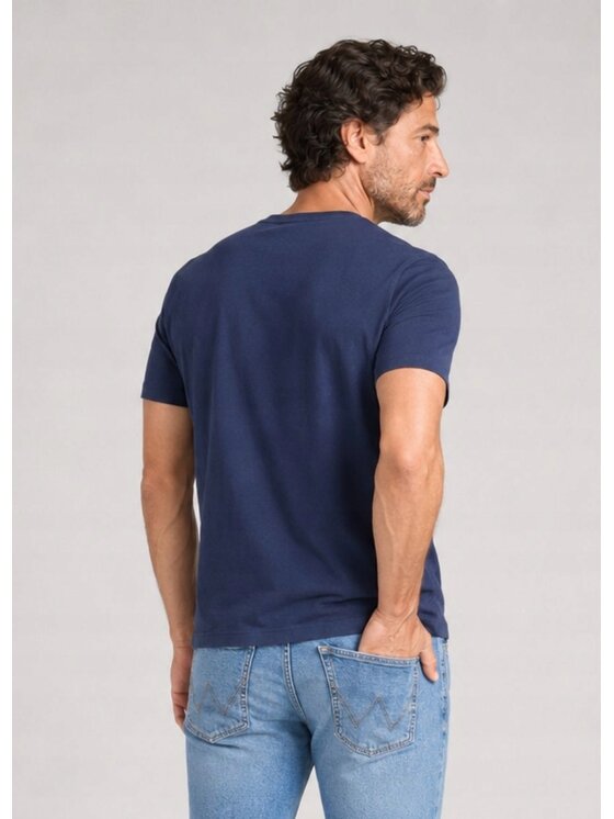 Wrangler Wrangler T-Shirt Small Graphic Tee Niebieski Regular Fit