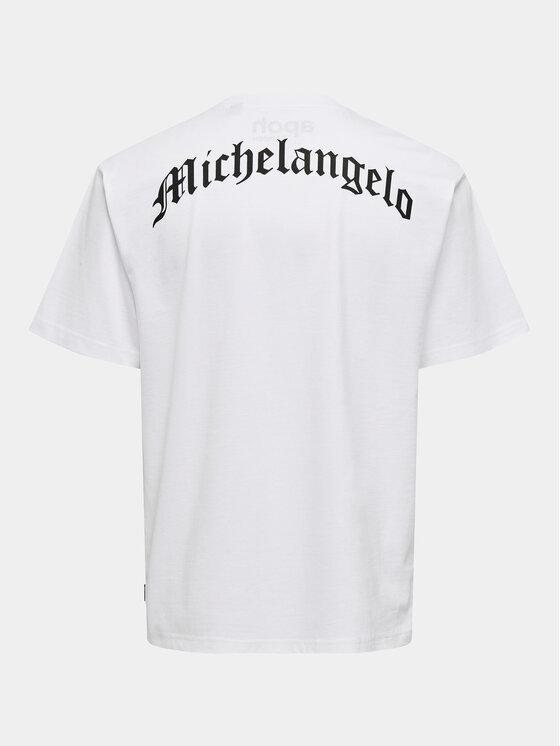 Only & Sons Only & Sons T-Shirt Apoh 22028207 Bílá Relaxed Fit