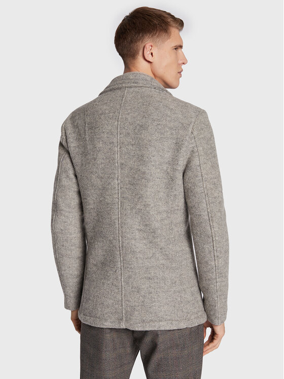 Cappotto di lana 7912-96 Grigio Regular Fit