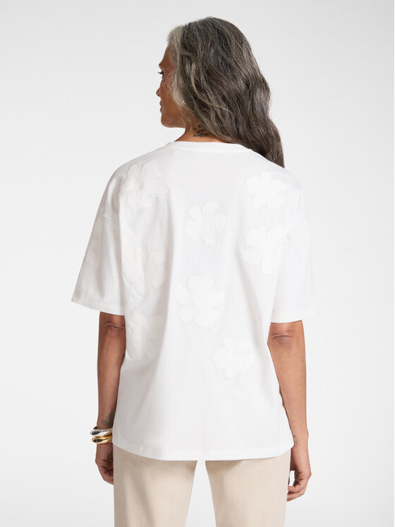 Elena Mirò Elena Mirò T-shirt G344Z000554N011 Bianco Regular Fit
