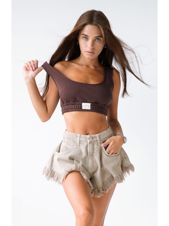 MissDenim Damskie MissDenim Szorty jeansowe, rozmiar M Beżowe, Skorts