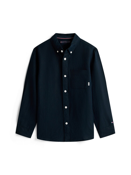 Tommy Hilfiger Tommy Hilfiger Košile KB0KB09550 D Tmavomodrá Relaxed Fit