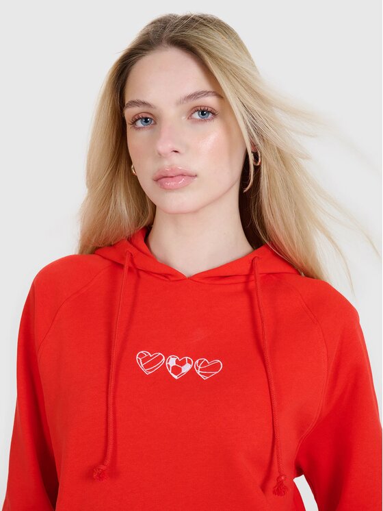 4F 4F Felpa 4FRSS25TSWSF2265-62S Rosso Regular Fit