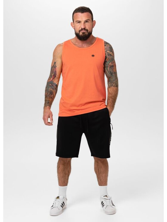 PITBULL PITBULL Tank top Tank Top męski Coolmax SCOTT L Pomarańczowy Regular Fit