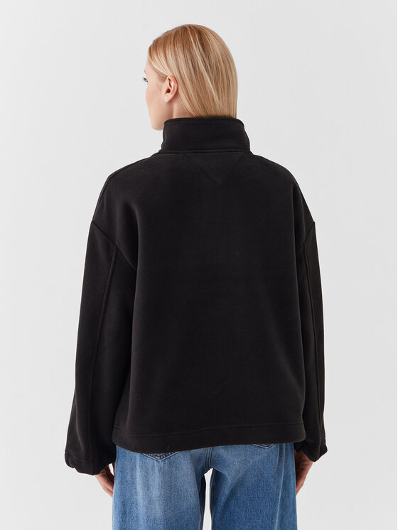 Tommy Jeans Tommy Jeans Džemperis ar kapuci Badge DW0DW16271 Melns Oversize