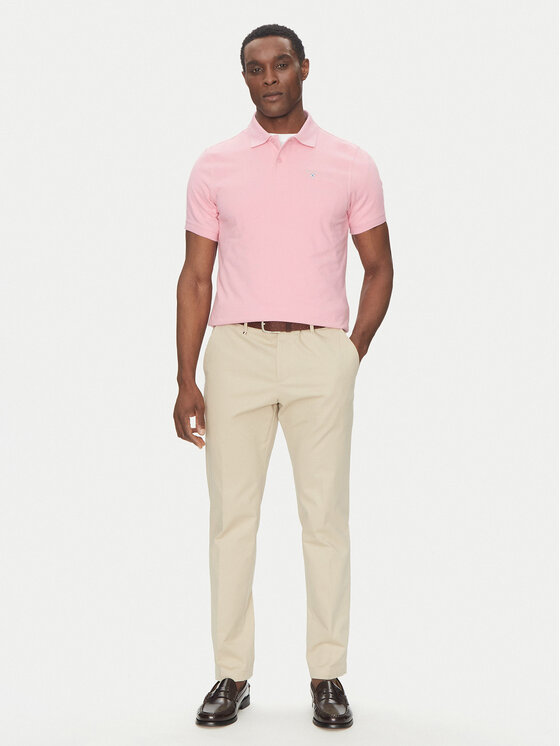 Barbour Barbour Тениска с яка и копчета Original Sport MML0358PI51 Розов Tailored Fit