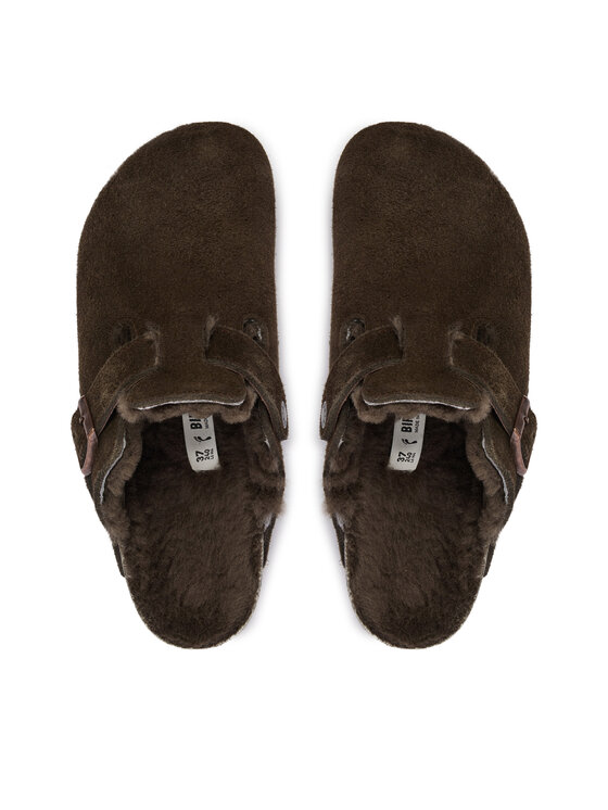 Birkenstock Birkenstock Παντόφλες Boston Fur 1020529 Καφέ