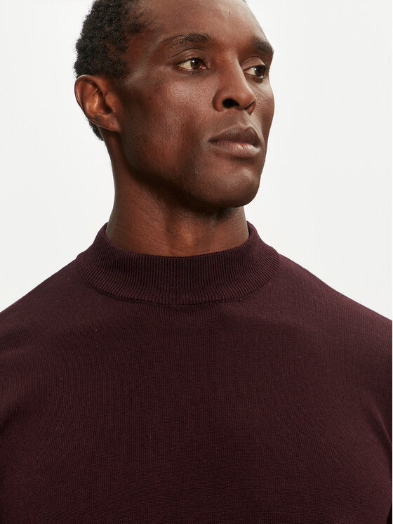 Brave Soul Brave Soul Pulover MK-230TURTLE3 Bordo rdeča Regular Fit