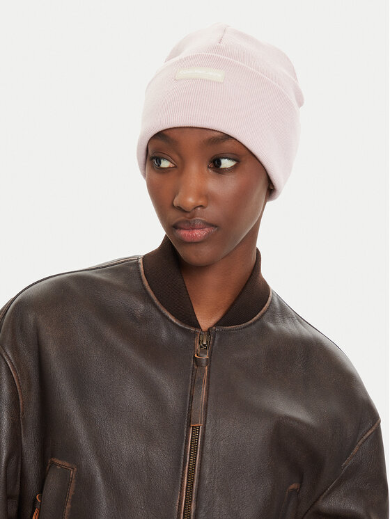 Calvin Klein Cepure Inst Patch Beanie K60K612322 Rozā