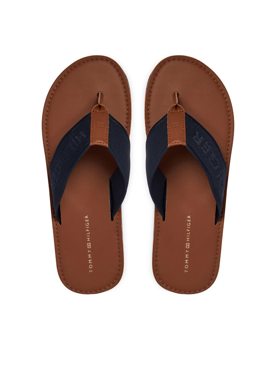 Tommy Hilfiger Tommy Hilfiger Šlepetės per pirštą Jacquard Logo FM0FM05808 Tamsiai mėlyna