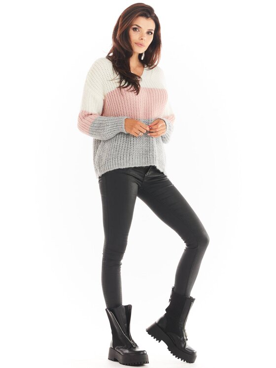 Awama Awama Maglione A390 Rosa Basic Fit