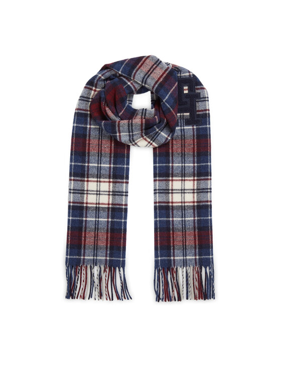 Tommy Hilfiger Šal Th Monogram Tartan Scarf AM0AM11984 Modra