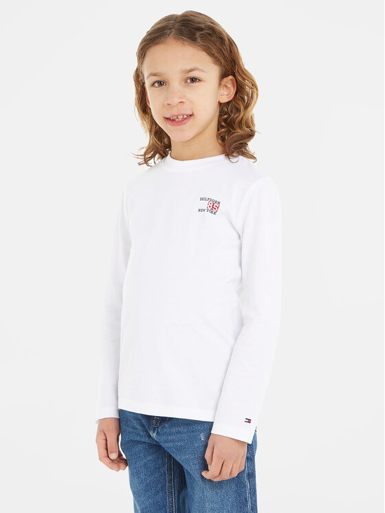 Tommy Hilfiger Tommy Hilfiger Μπλουζάκι KB0KB08627 S Λευκό Regular Fit