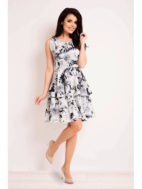 Infinite You Infinite You Sukienka letnia M126 Granatowy Basic Fit