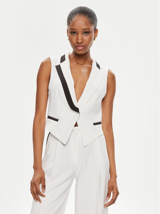 Maryley Maryley Елек 24EB805/43BN Бял Regular Fit