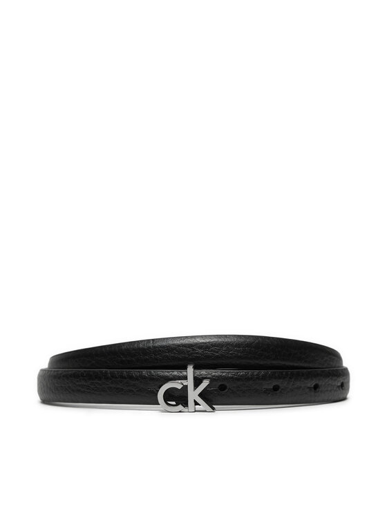 Calvin Klein Ženski Pas Ck Thin Belt 1.5cm Pebble K60K612858 Črna