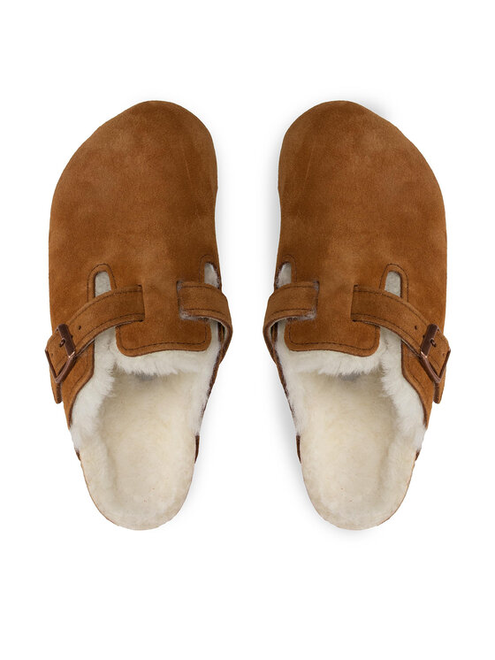 Birkenstock Birkenstock Ciabatte Boston Vl/Sheraling 1001141 Marrone