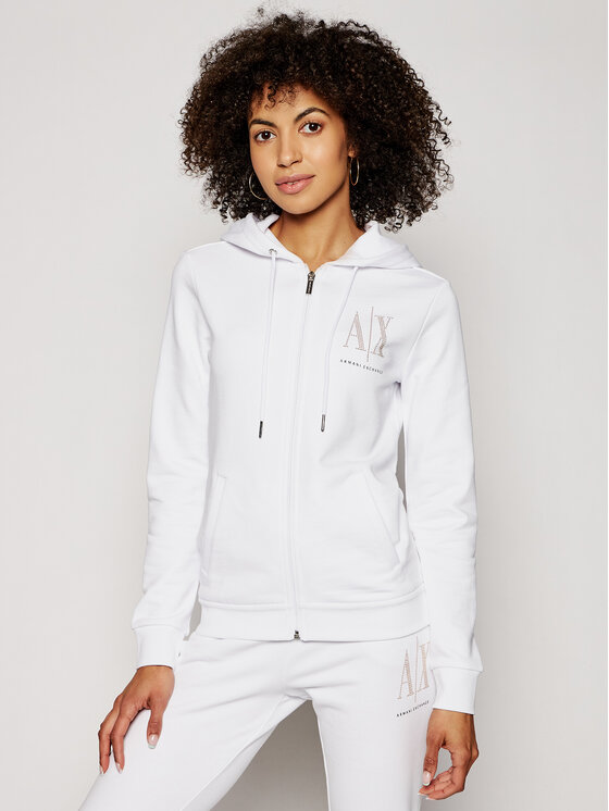 Armani Exchange Mikina 8NYM21 YJ68Z 1000 Biela Regular Fit