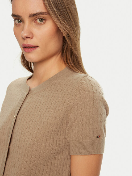 Tommy Hilfiger Tommy Hilfiger Кардиган WW0WW43958 Бежов Regular Fit