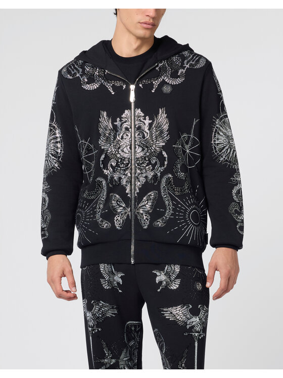 PHILIPP PLEIN PHILIPP PLEIN Felpa 29862 Nero Athletic Fit