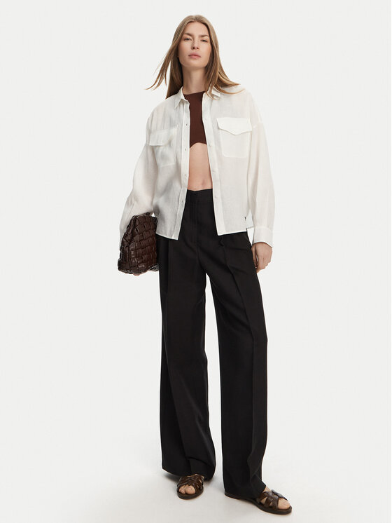 Weekend Max Mara Weekend Max Mara Риза Spoleto 2515111042 Бял Regular Fit