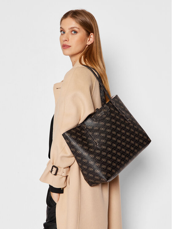 Guess Guess Ročna torba Eco Brenton Tote HWESG8 39023 Rjava