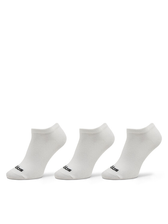 Șosete Scurte Unisex adidas Thin Linear Low-Cut Socks 3 Pairs HT3447 Alb