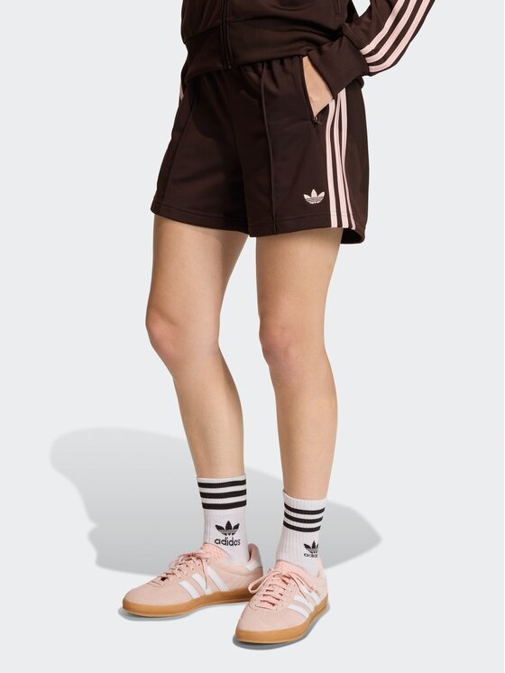 adidas adidas Szorty materiałowe Firebird Classic Brązowy Loose Fit