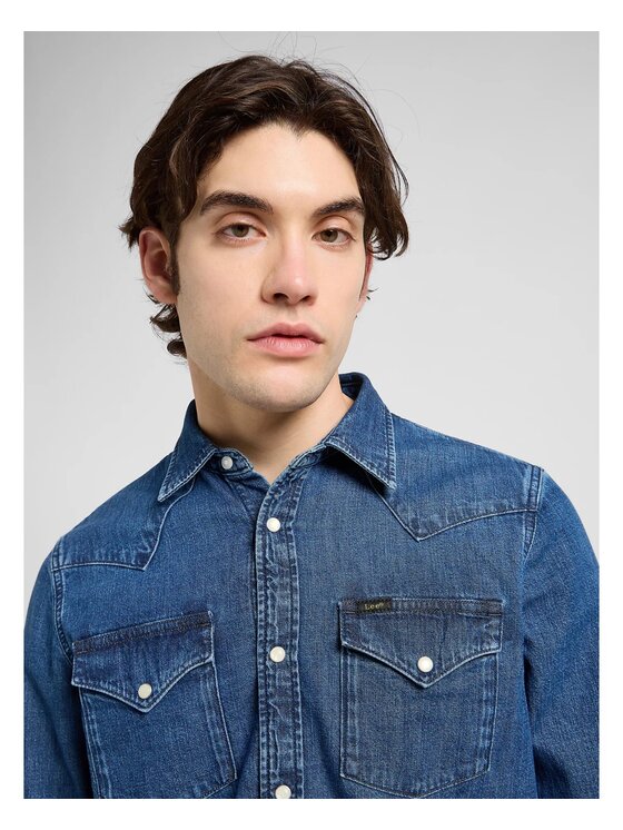 Lee Lee Koszula REGULAR WESTERN SHIRT Niebieski Regular Fit