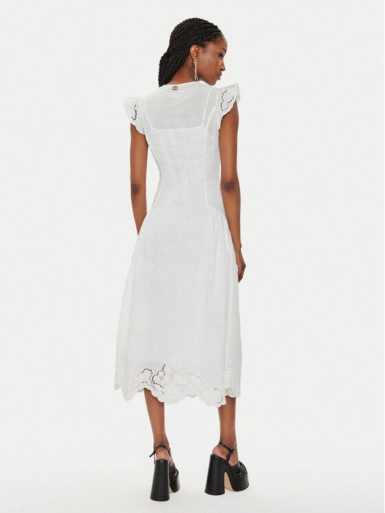 TWINSET TWINSET Rochie de vară 241TT2330 Alb Regular Fit