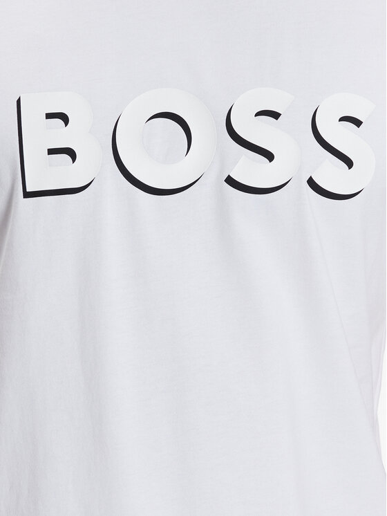BOSS Boss T-särk 50481611 Valge Regular Fit