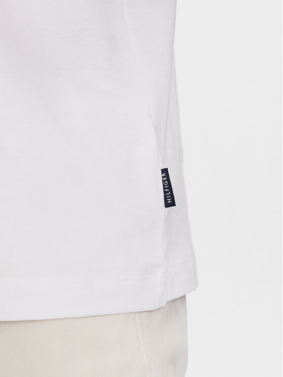 Tommy Hilfiger Tommy Hilfiger T-shirt Label Hd Print Tee MW0MW34391 Bianco Regular Fit