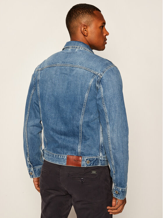 Pepe Jeans Kurtka jeansowa GYMDIGO Pinner PM400908 Niebieski Regular