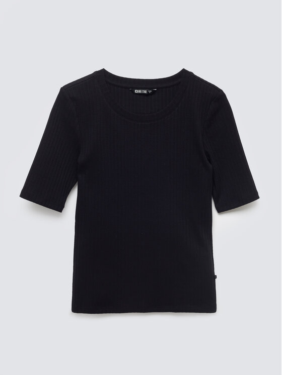 BIG STAR BIG STAR T-Shirt IMIJA Czarny Slim Fit
