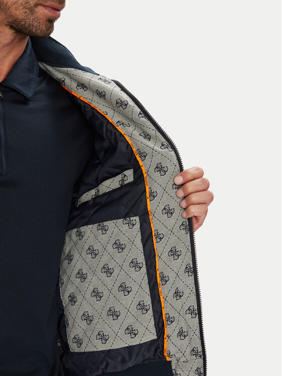 Guess Guess Μπόμπερ μπουφάν M5YL04 WGUE0 Σκούρο μπλε Regular Fit