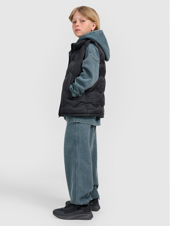 4F 4F Kamizelka OUTERWEAR Czarny Regular Fit