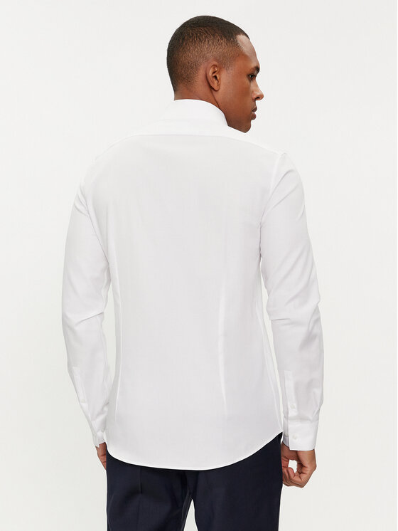 Calvin Klein Calvin Klein Πουκάμισο Tonal Structure K10K112592 Λευκό Slim Fit