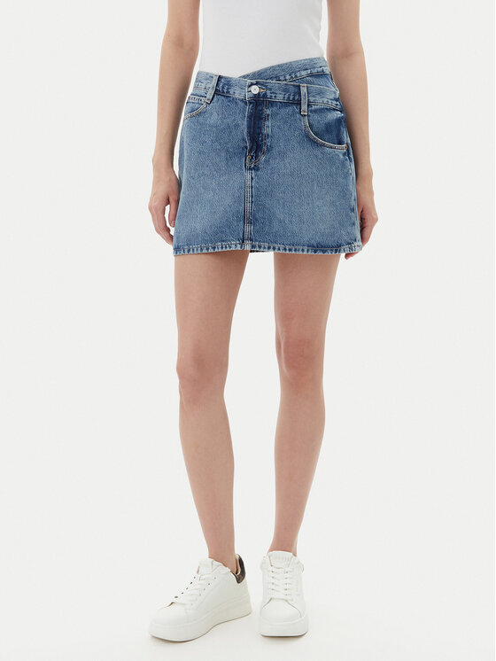 Guess Guess Farmer szoknya W5YD1C D5QKB Sötétkék Regular Fit