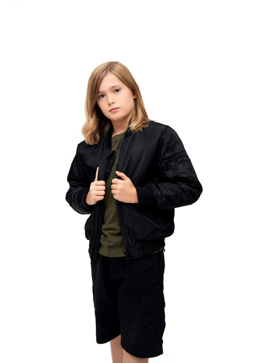 Brandit Brandit Kurtka bomber 6015.2.122-128 Czarny Regular Fit