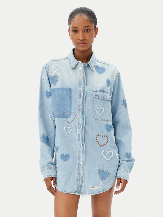 One Teaspoon One Teaspoon Džinsa krekls Everyday Studded 26714 Zils Relaxed Fit