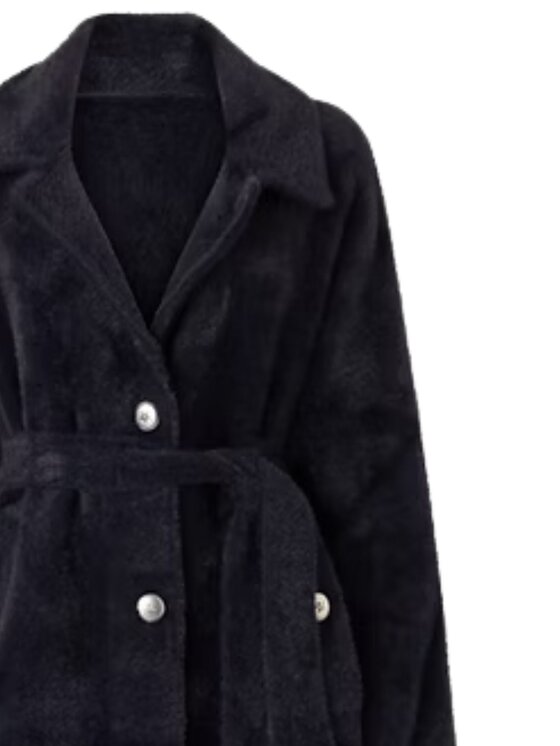 PINKO PINKO Futro Zante cappotto similpelliccia Czarny Oversize