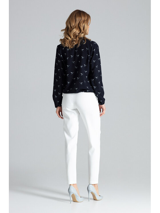 FIGL FIGL Bluzka M371 Granatowy Regular Fit