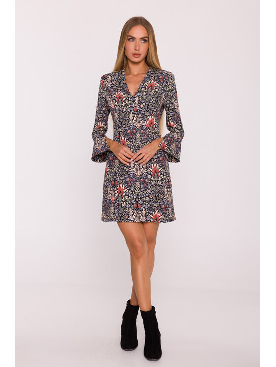 Made of Emotion Made of Emotion Sukienka letnia M877 Czarny Modern Fit