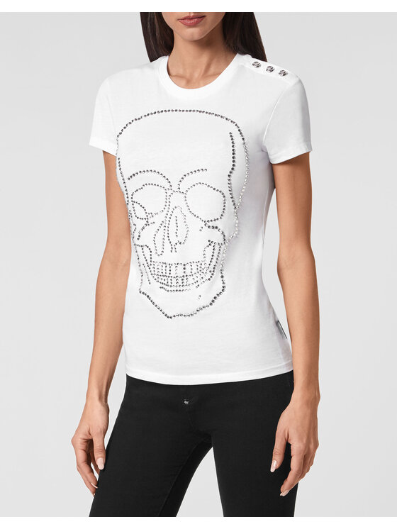 PHILIPP PLEIN PHILIPP PLEIN T-Shirt 8021 Biały Regular Fit