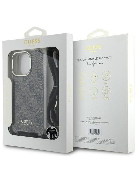 Guess Guess Etui na telefon Apple iPhone 16 Pro Brązowy