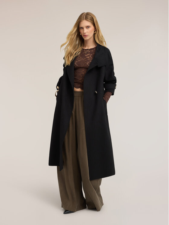 Motivi Motivi Cappotto invernale 0065Q000713N033 Nero A-Line Fit