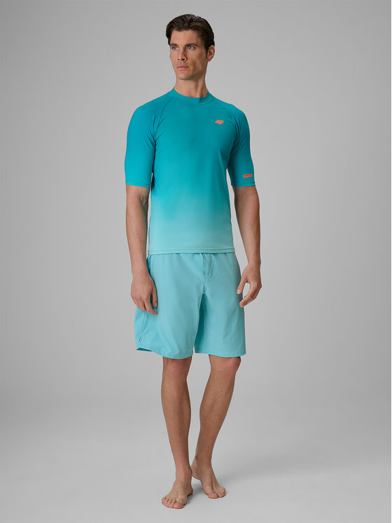 4F 4F Szorty kąpielowe FOB SUMMER Turkusowy Regular Fit
