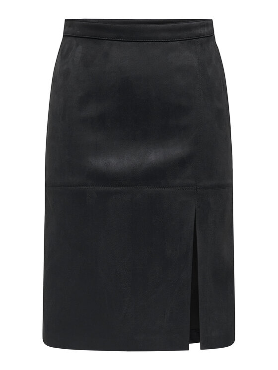 ONLY ONLY Suknja od imitacije kože Loline 15357433 Crna Regular Fit